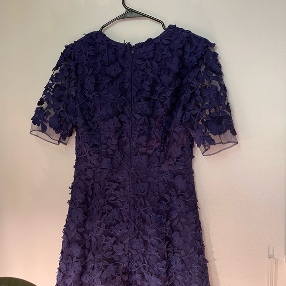 Adrianna Papell Dress, formal blue floral appliqué short dress, NWOT, size 2 - Picture 5 of 16